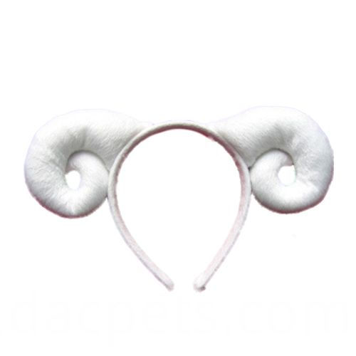 diadema de oveja blanca de peluche plush white sheep hairband